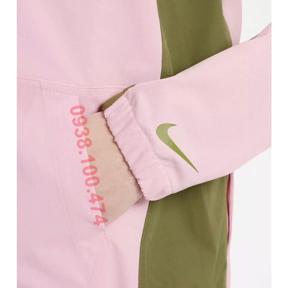 Áo khoác nữ Nike chính hãng 1 lớp có mũ trùm đầu chống thấm nước