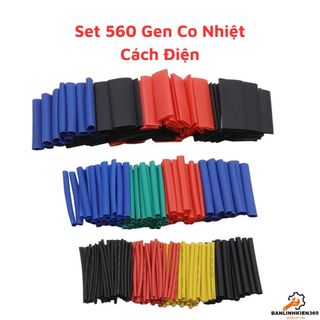 Set 560 ống gen co nhiệt cách điện nhiều màu