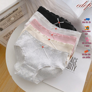 Set 5 Quần Lót Cotton Nữ Sinh Viền Lưng Mỏng Đáy Lót Cotton Phong Cách Nhật Edep Tl03