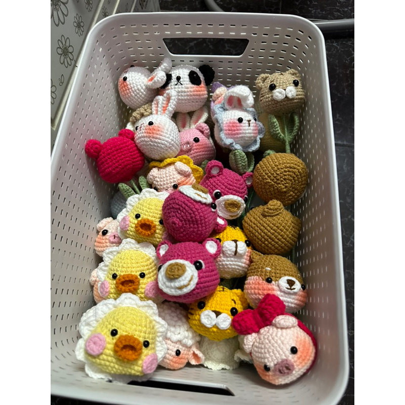 Hoa len đầu thú móc tay nhiều mẫu