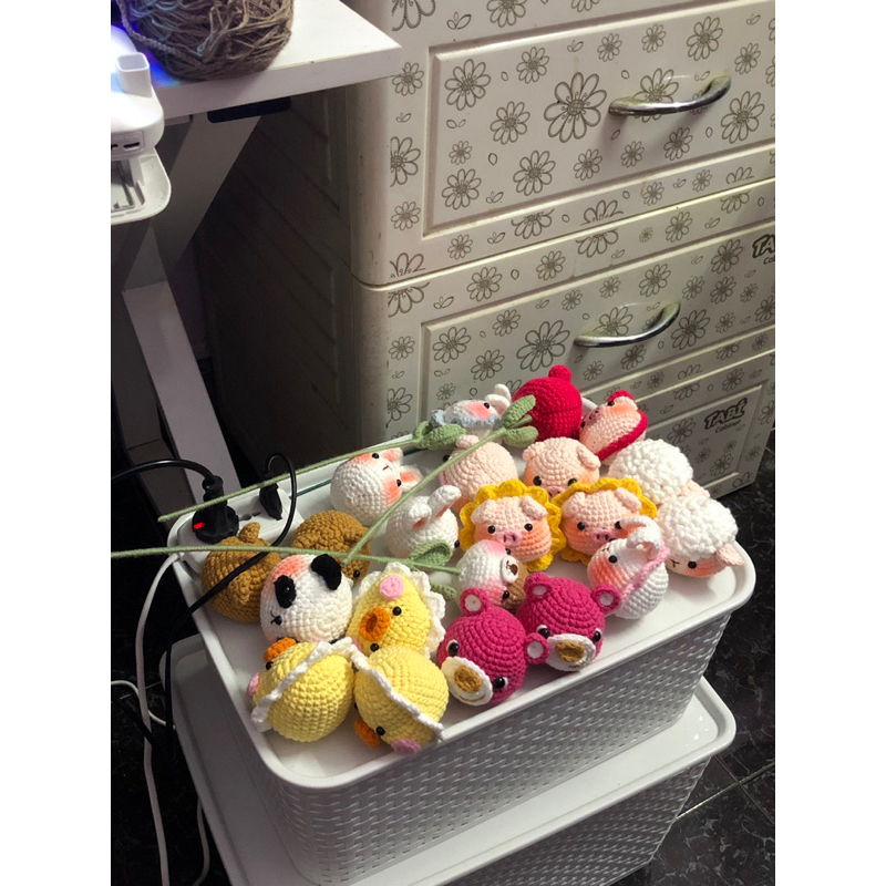 Hoa len đầu thú móc tay nhiều mẫu