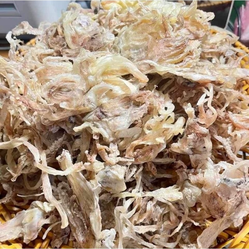 500 Gram Râu Mực Khô Phơi Nắng Tự Nhiên, Hàng L1, Râu To Thích Hợp Làm Nhiều Món