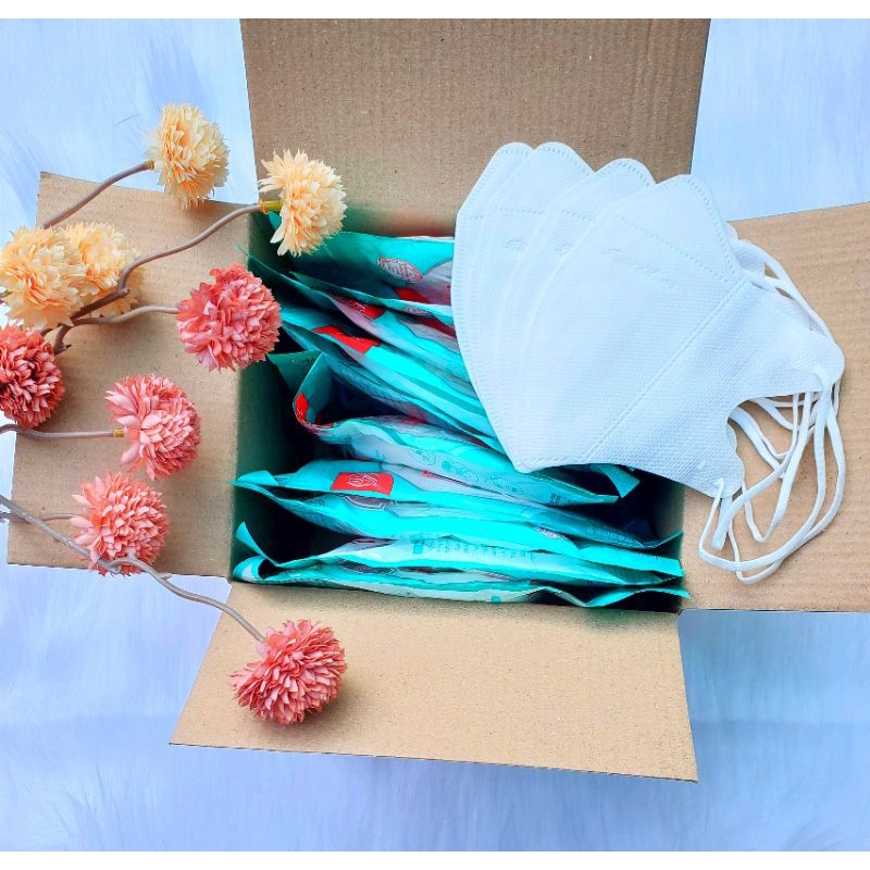 🌟 Thùng 100 cái khẩu trang 5D Tiến Hùng Màu Trắng