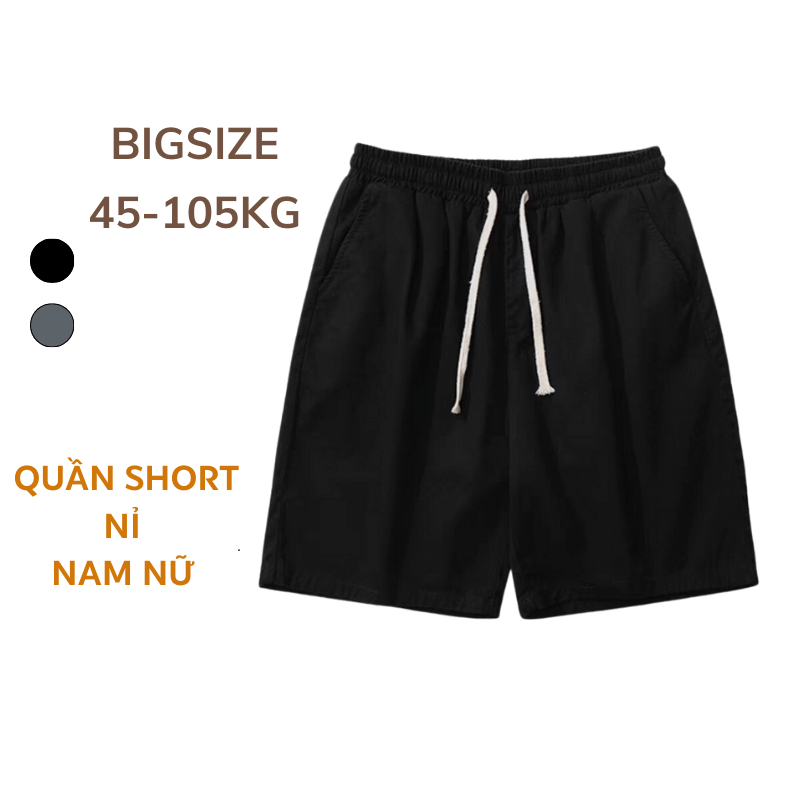 40-105kg Quần Short thu đông Nam Nữ thời trang dáng basic bigsize