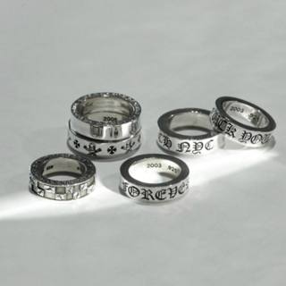 Nhẫn Chrome Heart Collection 3 Titan Không Gỉ Mạ bạc Thái S925 mạ vàng 24k