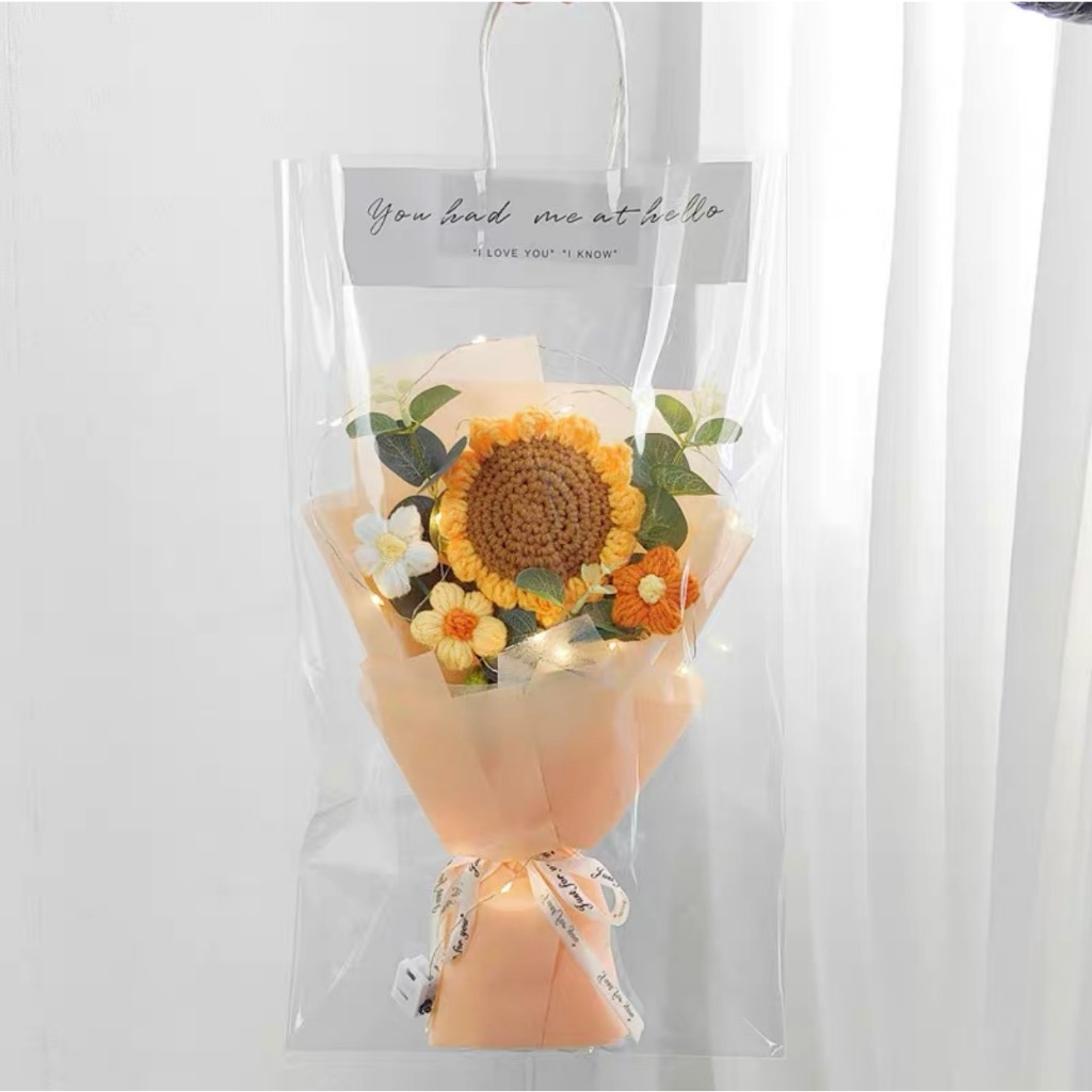 Bó hoa hướng dương đan thủ công bằng len, bó hoa tặng cô giáo, tặng bạn thân, tặng lễ tốt nghiệp