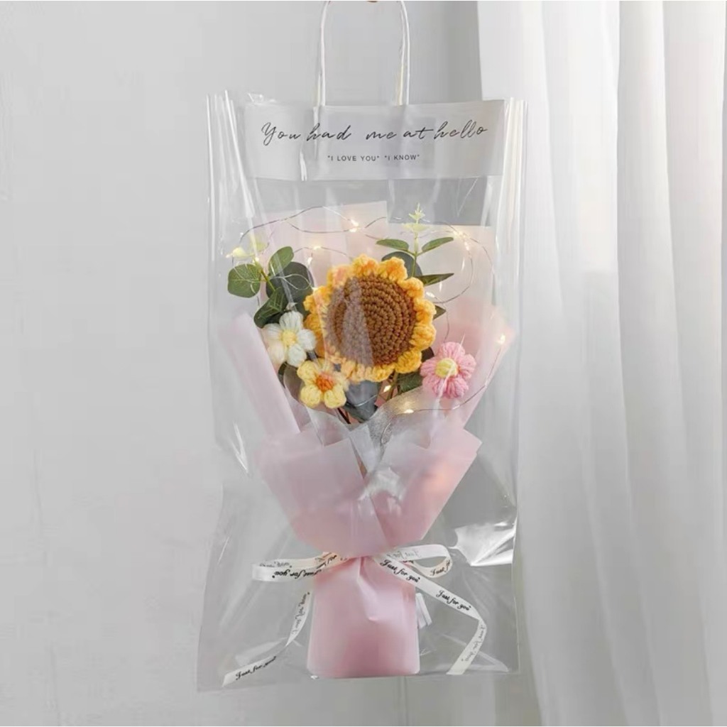 Bó hoa hướng dương đan thủ công bằng len, bó hoa tặng cô giáo, tặng bạn thân, tặng lễ tốt nghiệp