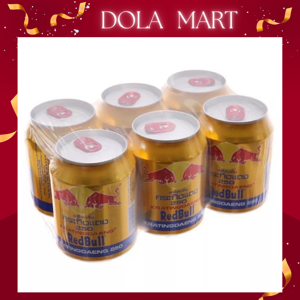 Lốc 6 lon nước tăng lực bò húc thái, Sting các loại