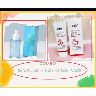 Combo serum Ha và kem chống nắng ANY hàn quốc 60ml