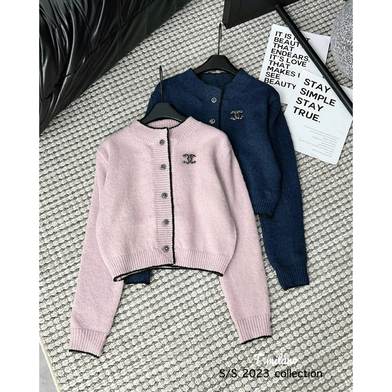 Cardigan len Chà Neo