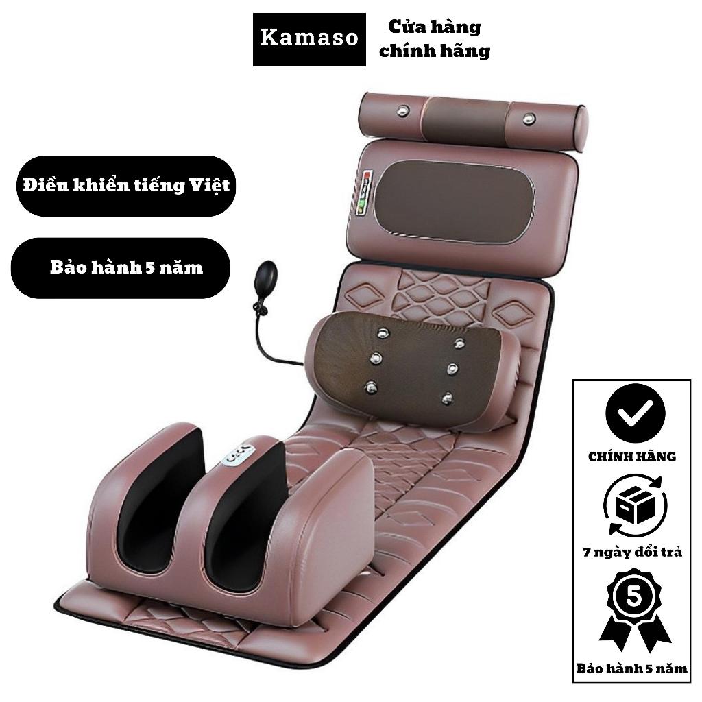 Đệm Massage toàn thân Kamaso Phiên bản tiếng Việt Tặng kèm túi dược liệu Phục hồi sức khỏe Bảo hành 5 năm