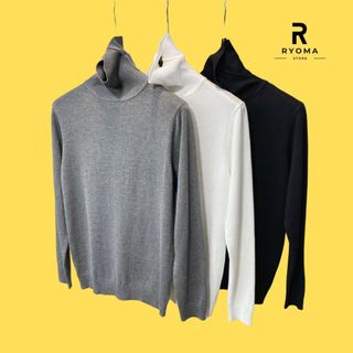Áo len cổ lọ RYOMA, chất len lông thỏ mềm mịn, ấm áp, dày dặn