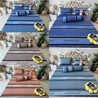 Bộ Drap thun Hàn Quốc mẫu DIOR đơn giản,sang trọng 4 món