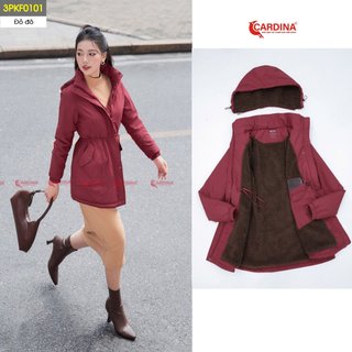 Áo Parka Nữ CARDINA Lót Lông Cừu Cao Cấp Siêu Nhẹ Siêu Ấm Chống Thấm Nước 3PKF01