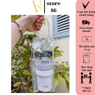 Túi đựng bình nước trong suốt có quai đeo tiện lợi, túi nhựa đựng ly nước, bình giữ nhiệt kích thước 25x10x10cm VS STOR