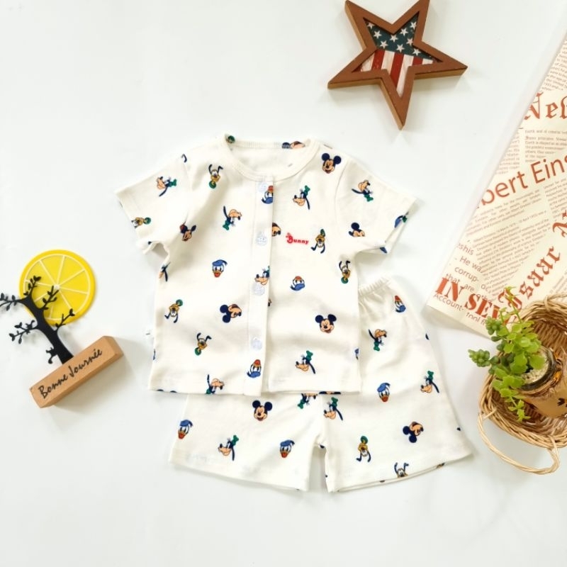 Bunnybaby - Bộ cộc cài nút sơ sinh cao cấp chất đẹp Bunny cho bé 3-10kg