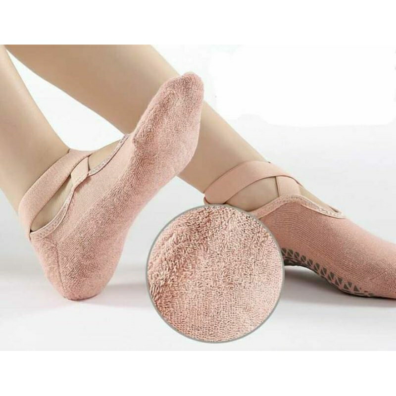 Tất vớ yoga, barre, pilates quai chéo chống trơn trượt