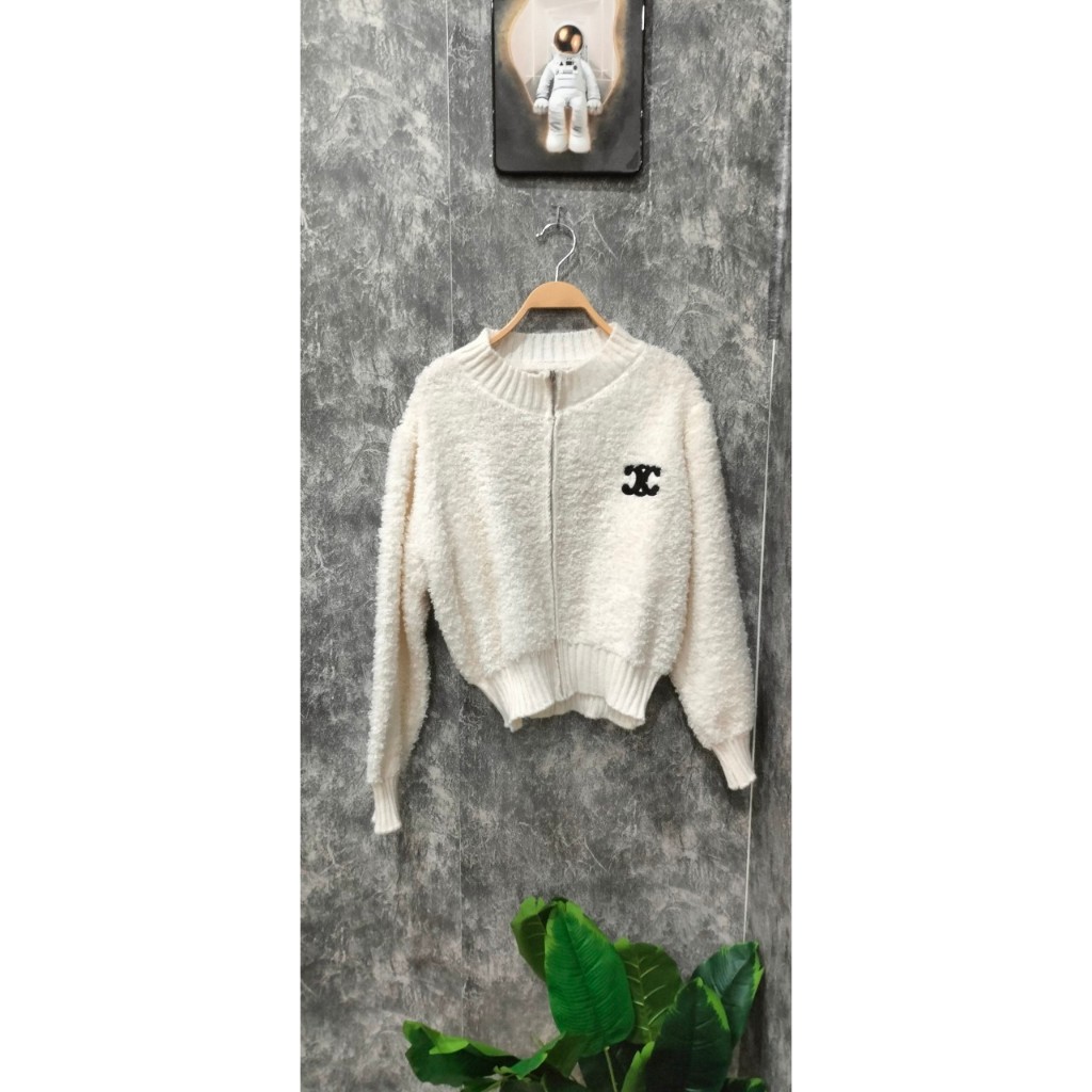 Áo Khoác Len Lông Nữ, Áo Khoác Cadigan Nữ Thêu Chữ X. Hàng Vải  Len Dày Dặn Loại 1 Có ảnh thật