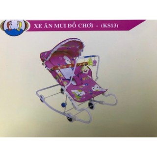 Xe nhún đẩy bật cho bé ăn bột đa năng nằm ngồi đều được
