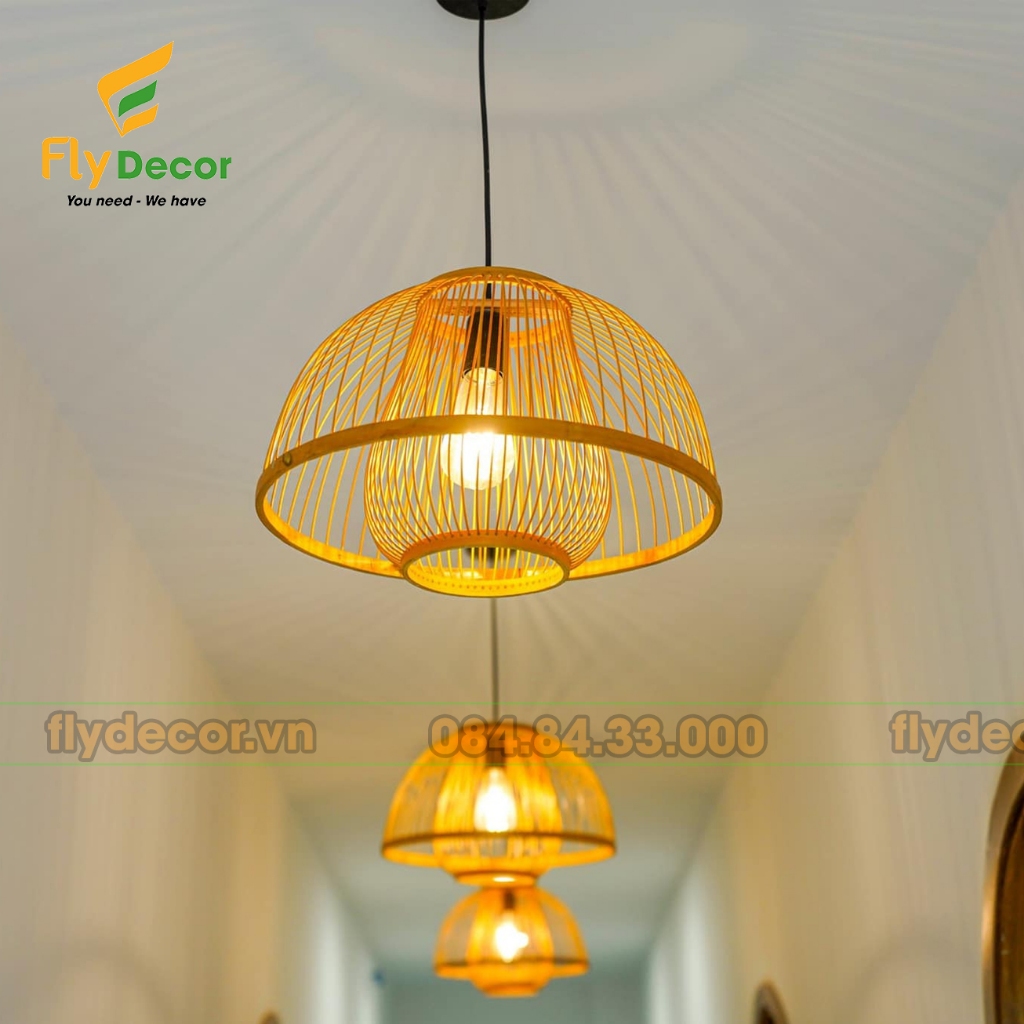 Đèn mây tre, chao đèn tre trang trí, Đèn lồng thả trần, Đèn ngủ, đèn quán cafe hình chụp lõi hoa