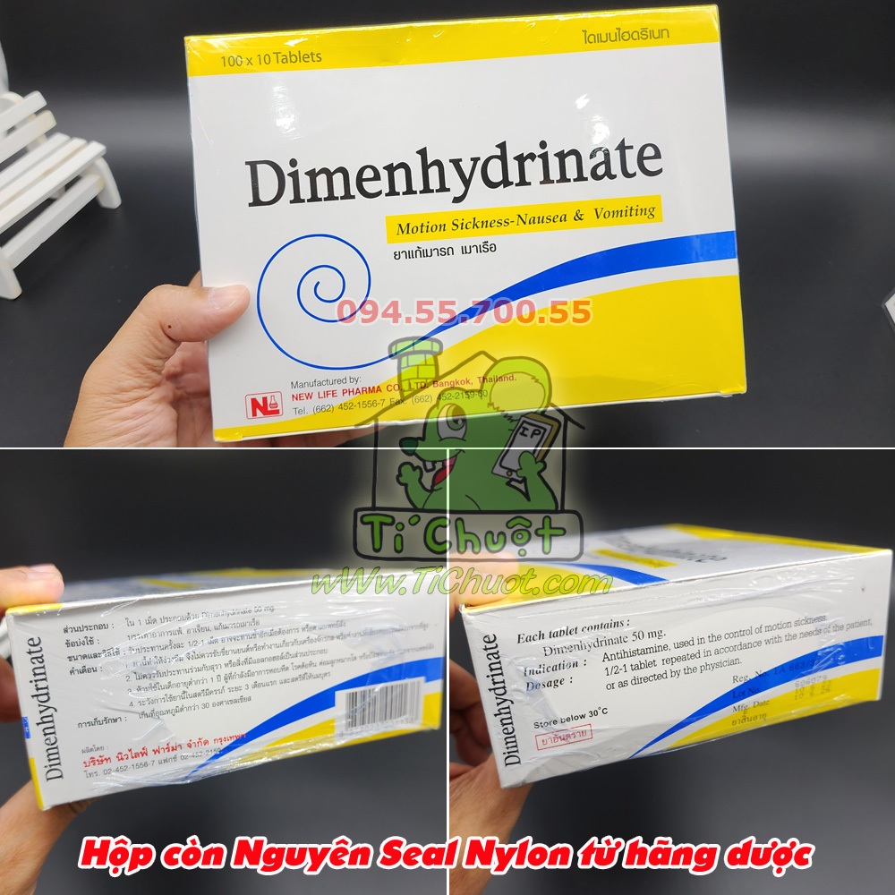 Viên Dimenhydrinate Thần Thánh Chống Nôn Ói do Say Xe Thái Lan