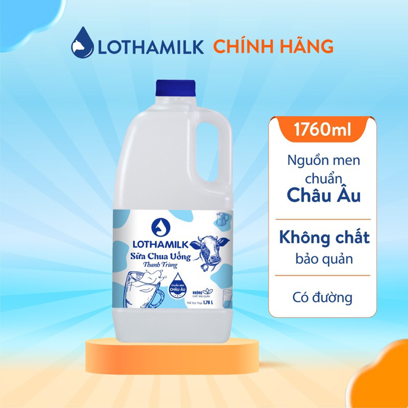 COMBO 3 BÌNH SỮA TƯƠI THANH TRÙNG 1760ML LOTHAMILK