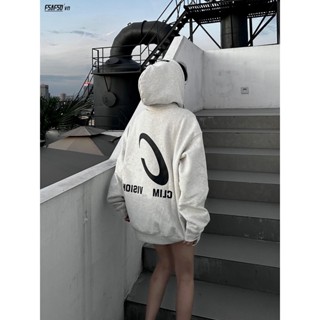 Áo hoodie nam nữ form rộng họa tiết in chữ C CLIM VISION