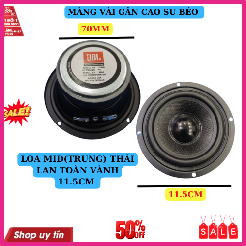 1 củ loa trung mid 10cm hàng thái lan kín hậu toàn vành 11.5cm công suất 100w