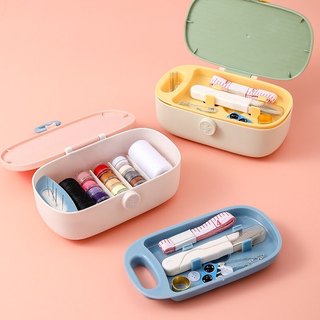 Bộ Hộp Kim Chỉ May Vá Cao Cấp, đầy đủ các dụng cụ Kéo, Thước dây, Kim, Chỉ... tiện dụng cho việc may vá dễ dàng