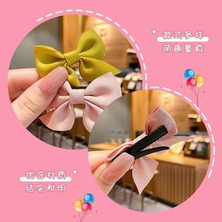 Set 2 kẹp tóc nơ vải cho bé gái điệu đà
