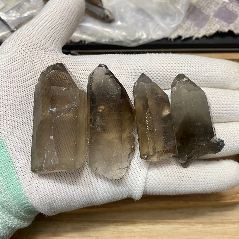 (124Gram) Tinh thể Thạch Anh khói Pha Lê mini (Smoky Quartz crystal), dùng trưng bày, sưu tầm, thanh tẩy Tarot...!!!