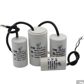 Tụ capa ngậm tròn nhựa 2 dây vim trắng chính hãng 400vac
