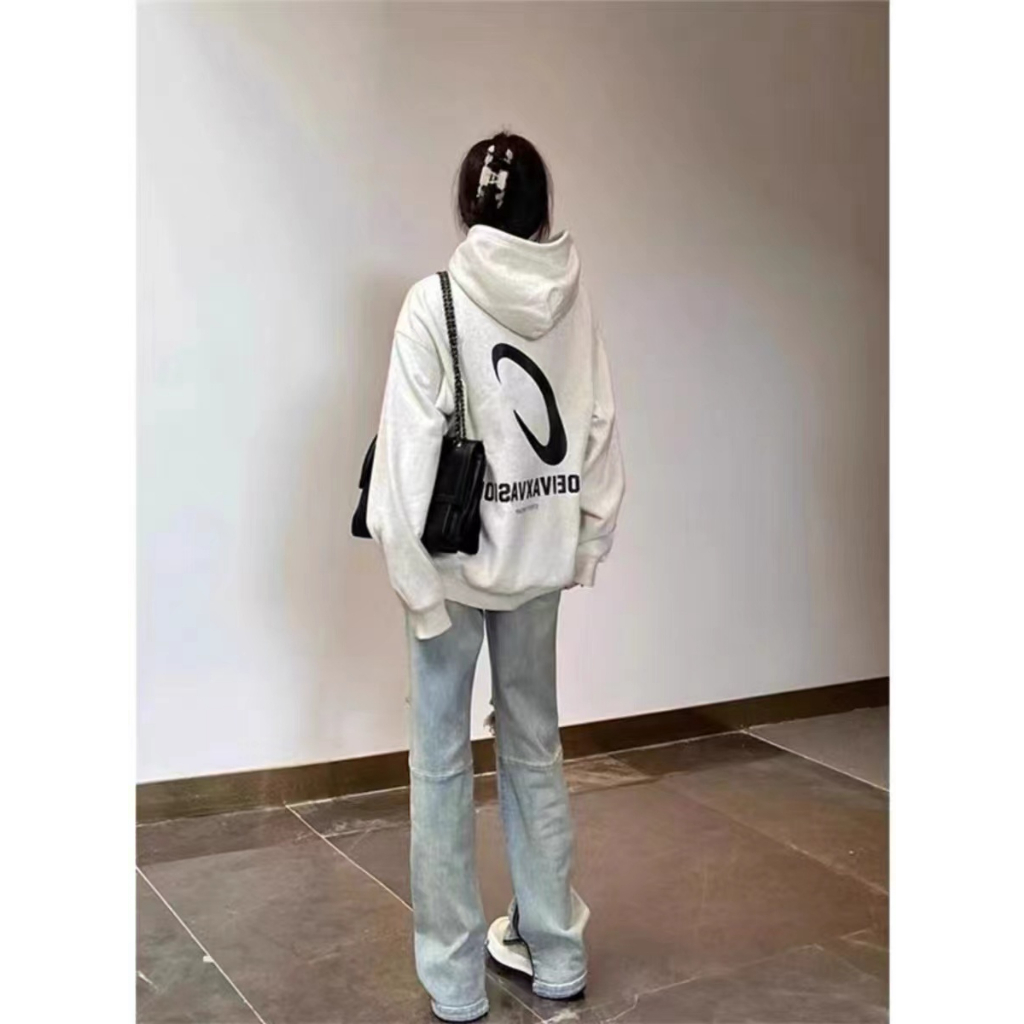 Áo hoodie nam nữ form rộng họa tiết in chữ C CLIM VISION