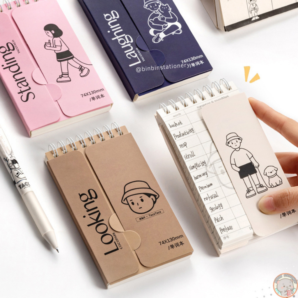 Sổ tay ghi chú Taco 2 mặt tiện dụng 171 trang ghi chú từ vựng, đầu việc STTC