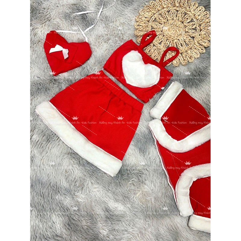 Sét chân váy+ áo dây +áo khoác kèm túi cho bé gái