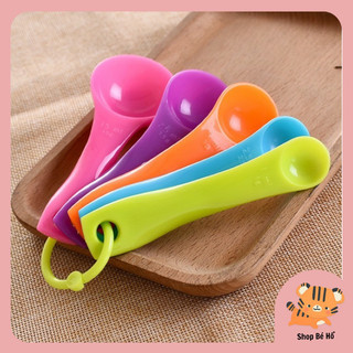(Ảnh thật tự chụp) Bộ 5 thìa đong định lượng phục vụ bé ăn dặm Shopbeho