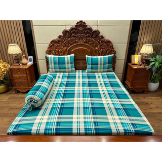 Bộ chăn ga gối thun lạnh Hàn Quốc sọc 5 màu