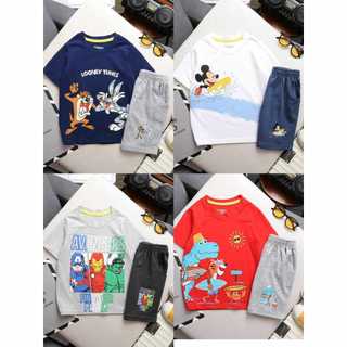 Đồ bộ bé trai vải cotton xuất dư co giãn 4 chiều mịn đẹp vnxk , hàng xuất
