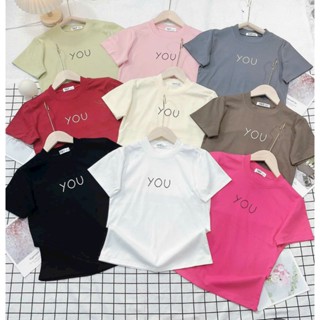  Áo Baby Tee dáng ôm Chữ You Màu Trơn Borip Quảng Châu 4 Chiều - Dư Tú Lệ Shop 