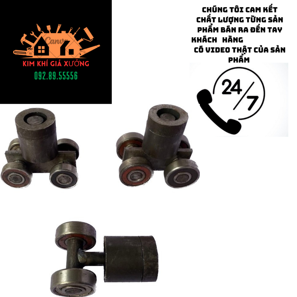 Bi treo 4 bánh bi treo 2 bánh xoay 360 độ dùng cho cửa  nặng hàng loại1