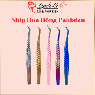 Nhíp hoa hồng đen Pakistan, Nhíp nối mi cao cấp đầu phủ nhám nano - LynkMi