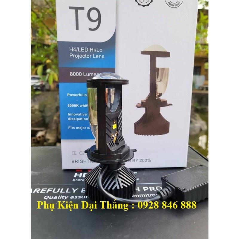 Đèn led bi cầu mini T9 bản cao cấp 2023 chân H4