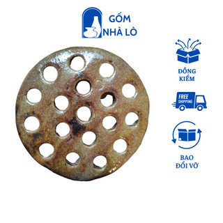 Tấm cắm hoa định hình bình hoa gốm sứ bát tràng lọ hoa decor gốm nhà lò