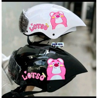  Nón bảo hiểm đuôi nhọn hình gấu dâu size từ 18 tuổi trở lên   kính bấm xịn  tặng kèm tai mèo cute 