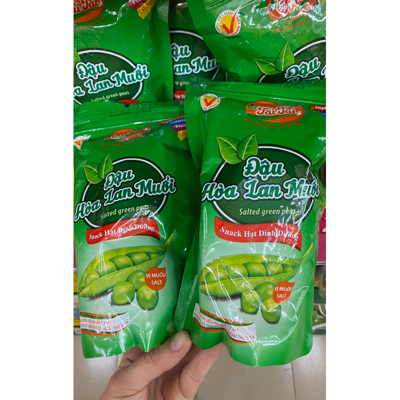 Combo 2 túi Đậu Hà Lan Muối Tài Tài túi Zipper 140g
