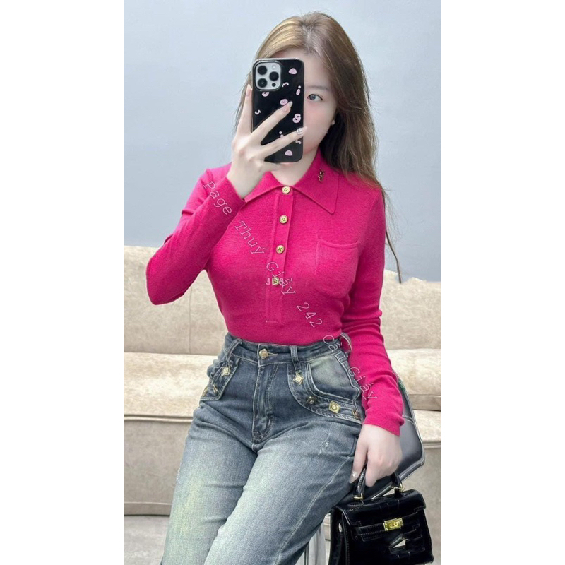 Áo len polo dài tay 6 màu -YSL
