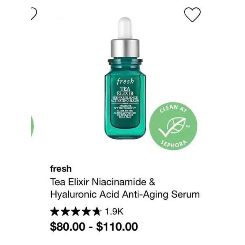 Fresh Tea Elixir Skin Resilience Activating tinh chất chống lão hoá thu nhỏ lỗ chân lông