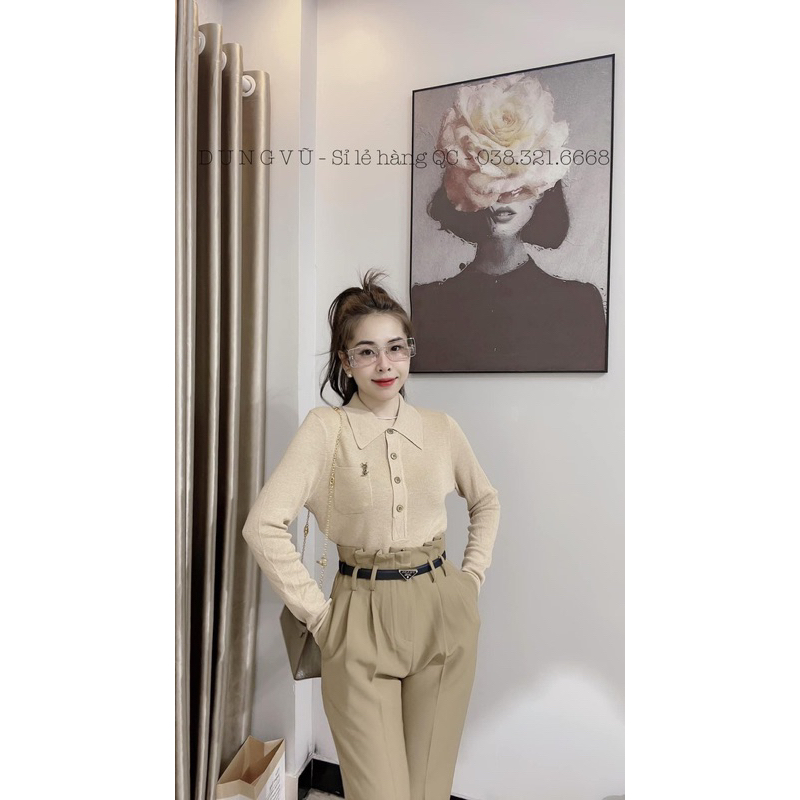 Áo len polo dài tay 6 màu -YSL