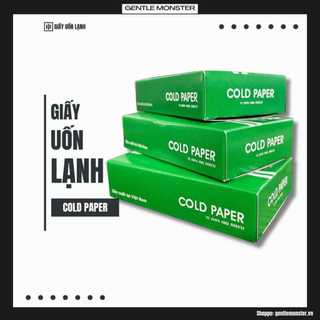 Giấy uốn lạnh cold paper, hộp màu xanh loại mềm dai, hỗ trợ khi uốn tóc ép side siêu tiện dụng
