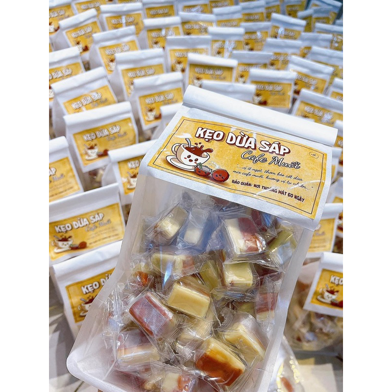 Kẹo dừa sáp cafe muối - Kẹo dừa sáp cà phê muối hot trend